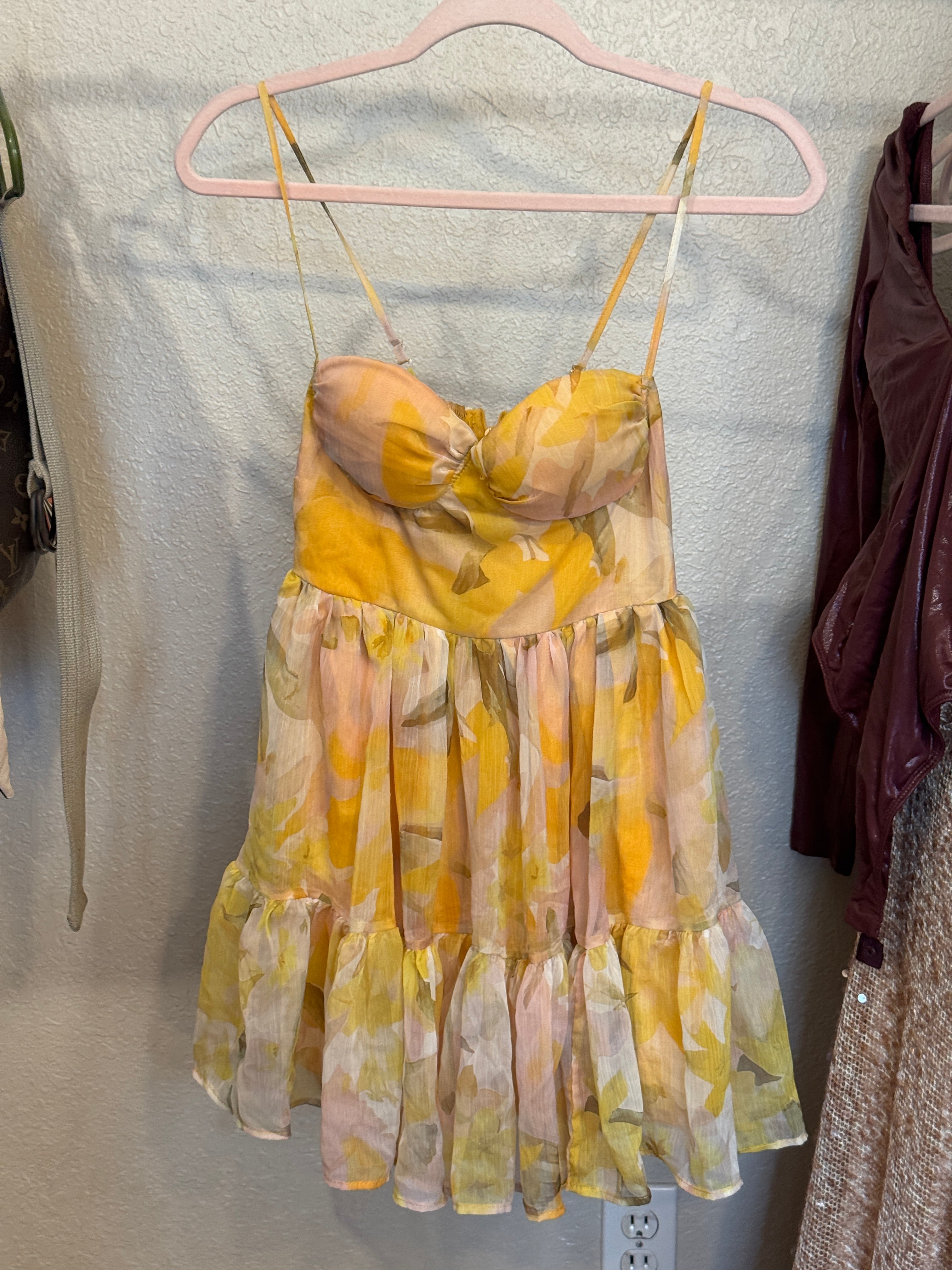Yellow floral dress
