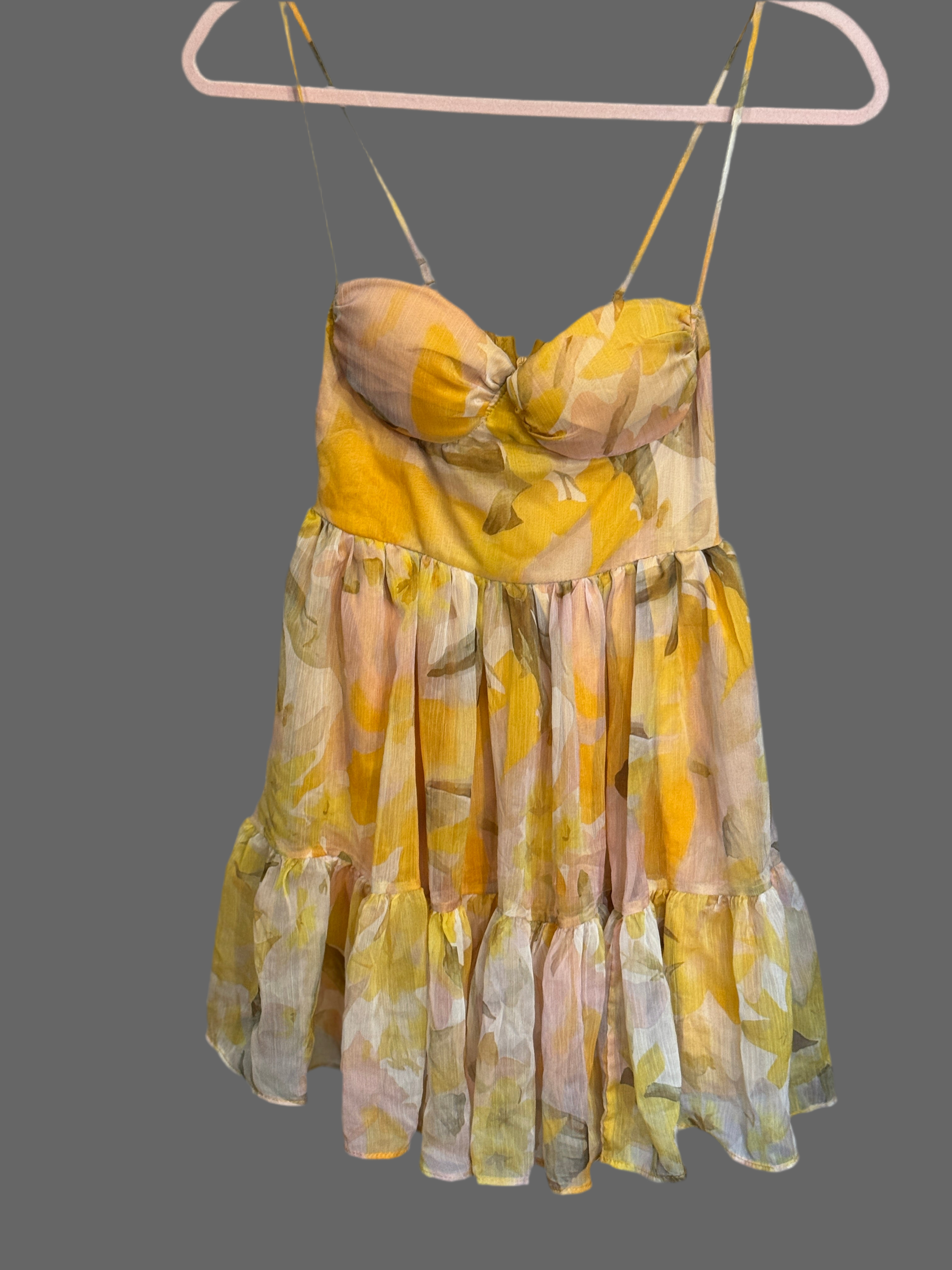 Yellow floral dress