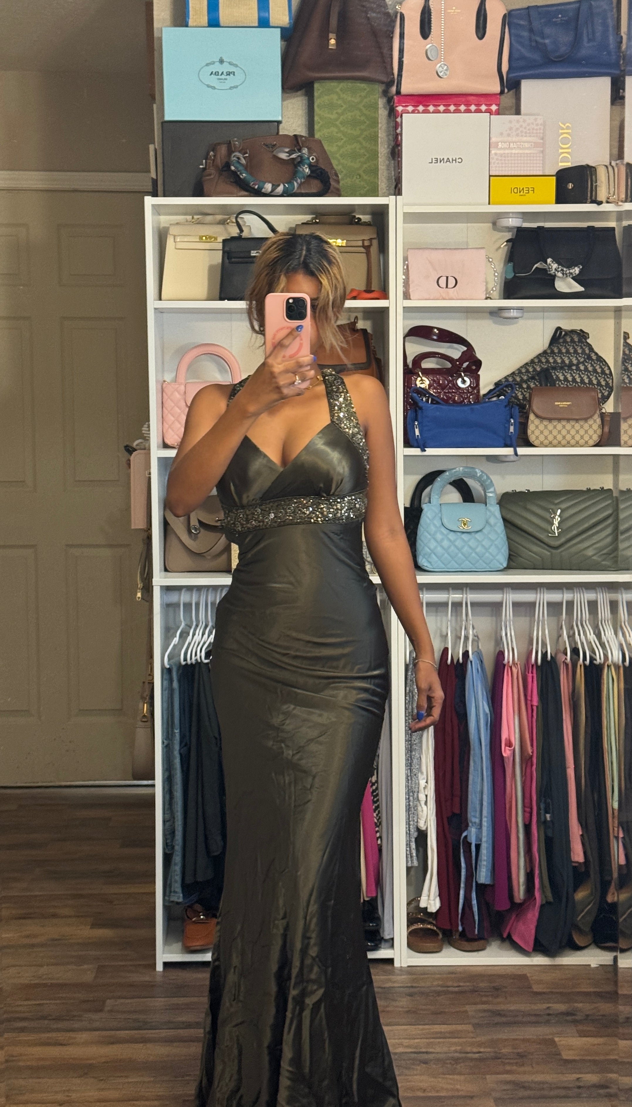 Dark green fancy dress