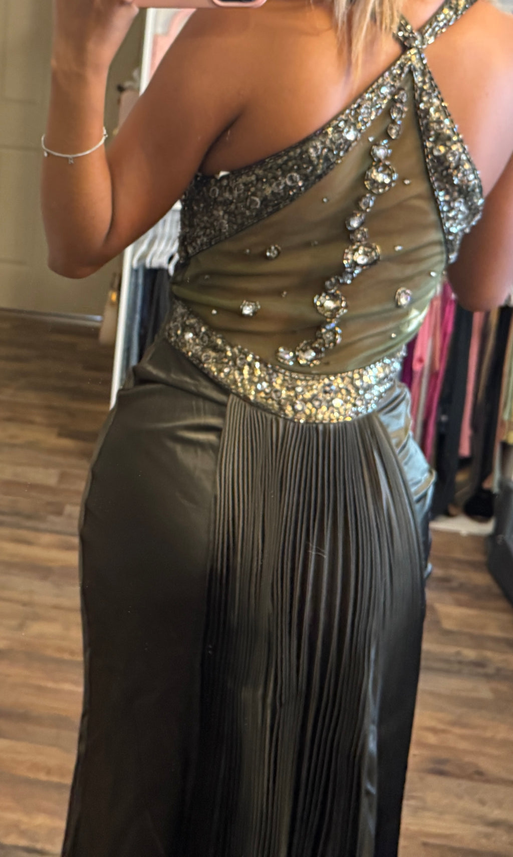 Dark green fancy dress