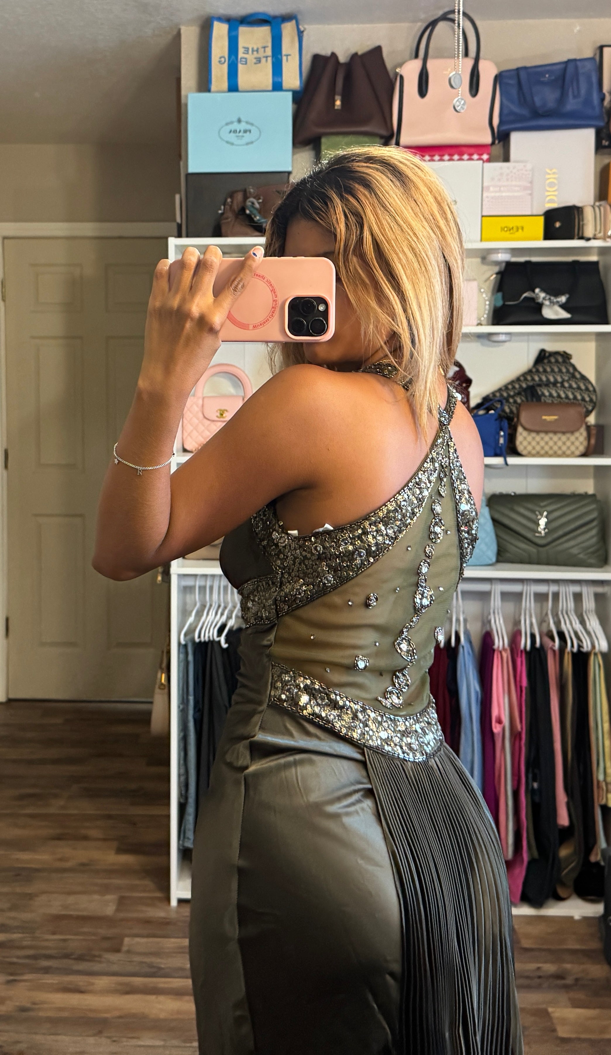 Dark green fancy dress