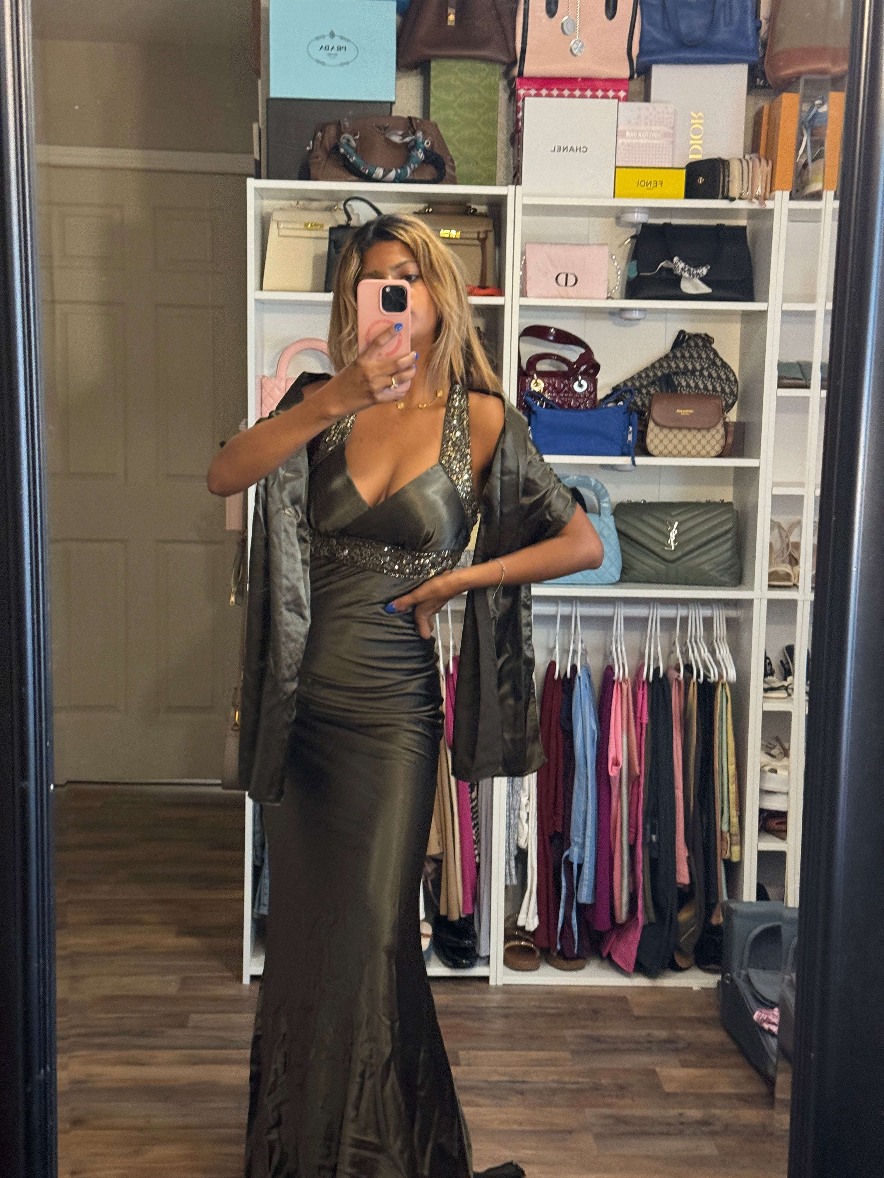 Dark green fancy dress